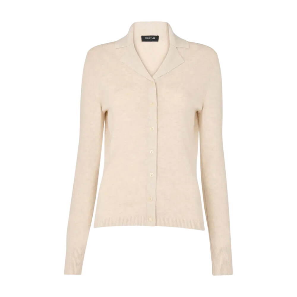 Whistles Oatmeal Phoebe Knit Shirt